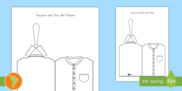 Manulidad: Tarjeta de camisa y corbata - Día del Padre
