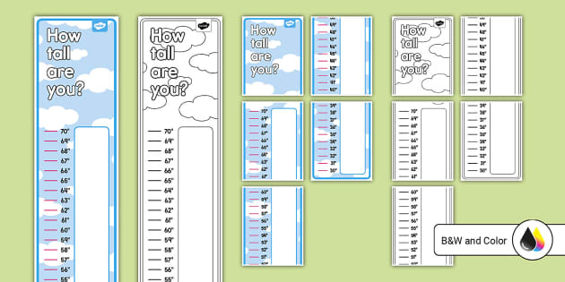 Class Ruler Height Chart - Twinkl - Display - Maths - KS1