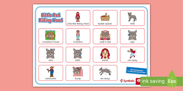 Twinkl Symbols: Little Red Riding Hood AAC Mat - Twinkl