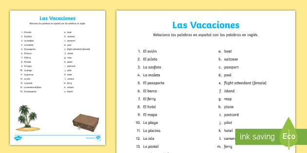 words for travel in spanish