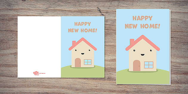 Happy New Home Cute Card | Twinkl Party (teacher made)