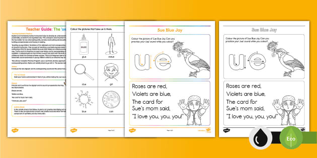 Twinkl Phonics ue Worksheet - Teach 'ue' | Twinkl Canada