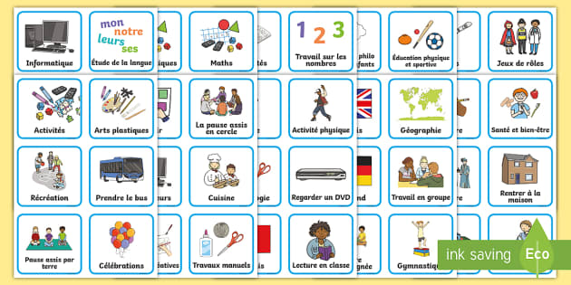 Emploi Du Temps Visuel Imprimer