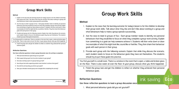 group assignment skills