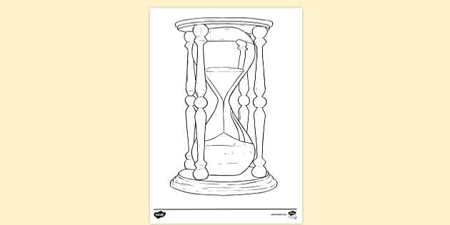 Hourglass Colouring Sheet (teacher made) - Twinkl