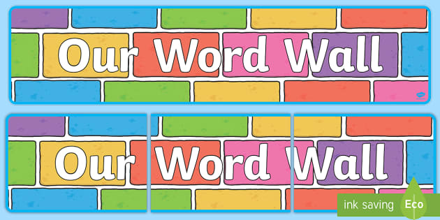 our-word-wall-display-colour-bricks-lehrer-gemacht