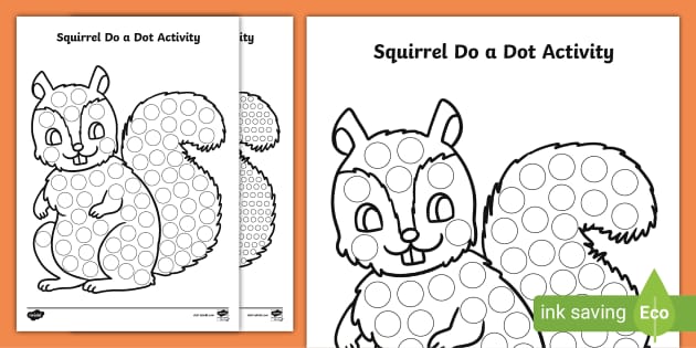 FREE! - Squirrel Do a Dot Activity - Twinkl