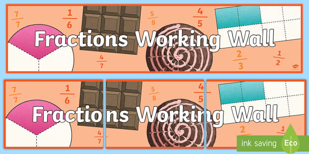 UKS2 Fractions Working Wall Display Banner (teacher made)