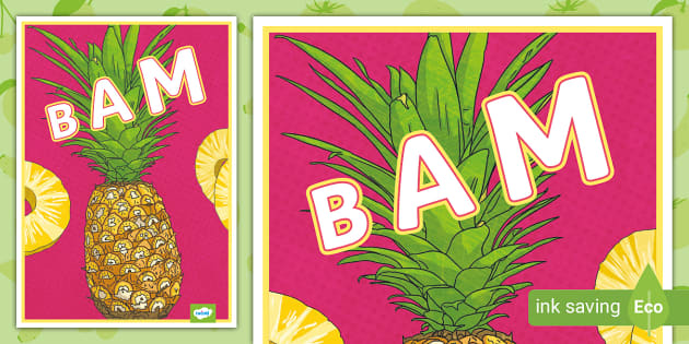 Pineapple Pop Art Display Poster Teacher Made Twinkl