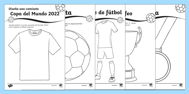 Desenhos para Colorir da Copa do Mundo de Futebol - Twinkl