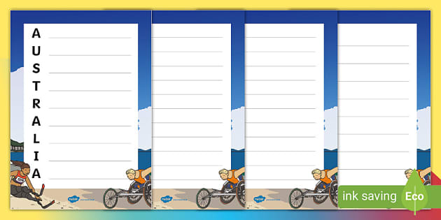 Australia Paralympics Acrostic Poem-Australia - Twinkl