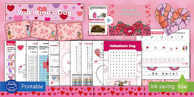 Valentine's Day Printable Pencil Banner - Oh My Creative