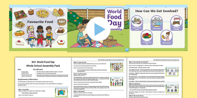 KS1 World Food Day Assembly Pack (teacher made) - Twinkl