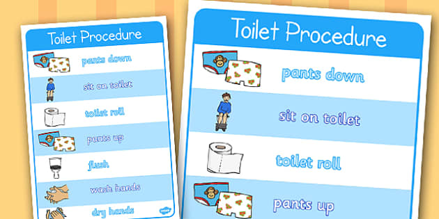 Toilet Procedure Poster - toilet procedure, class management