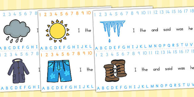 Winter Combined Alphabet Number Strips (teacher made)