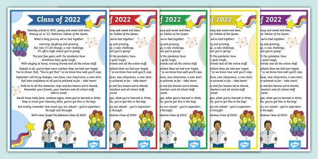 Leaving School Poem – Class of 2022 – Primary Seven