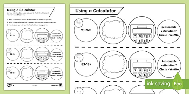 Using a Calculator Worksheets | Primary Teaching Resources