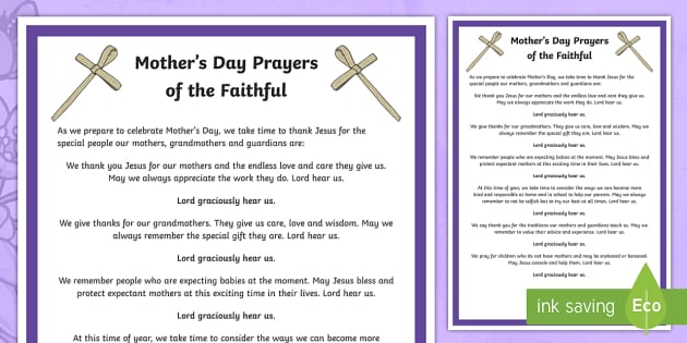 Mother’s Day Prayers of the Faithful | Twinkl - Twinkl