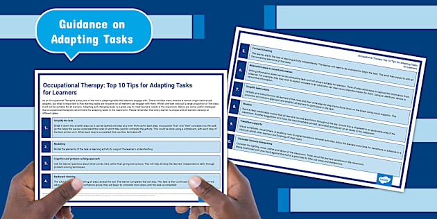 Adapting Tasks to support all learners