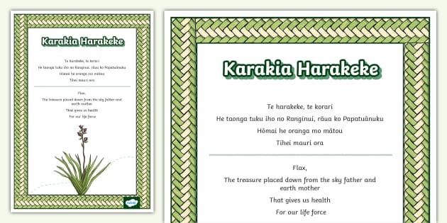 Harakeke Karakia Display Poster - Twinkl