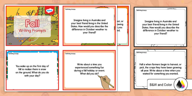Fall Writing Prompts for 1st-2nd Grade (teacher made)