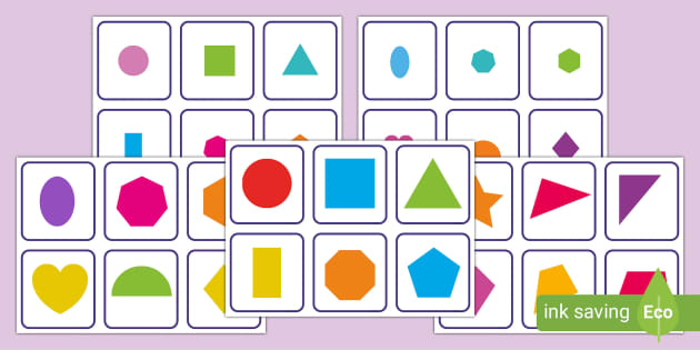 2D Shape Flashcards - ESL Shape Flashcards (Teacher-Made)