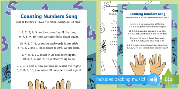 Counting Numbers Song Teacher Made