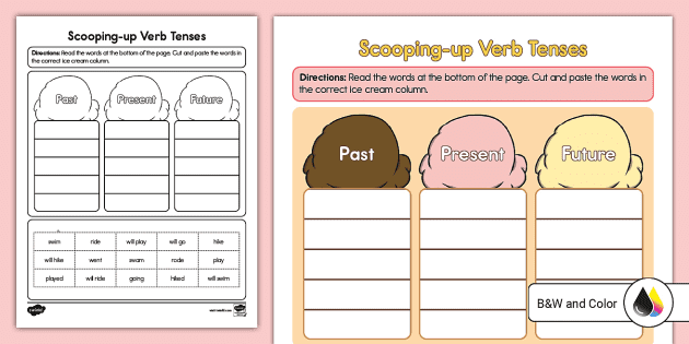 Past, Present & Future Verbs Facts & Worksheets For Kids