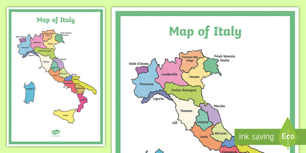 italian map in italian