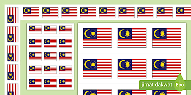 Malaysian National Flag Display Border - Hiasan Hari Merdeka