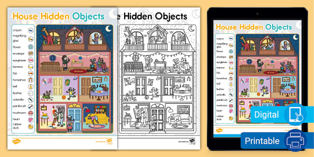 House Hidden Objects Activity (Teacher-Made) - Twinkl