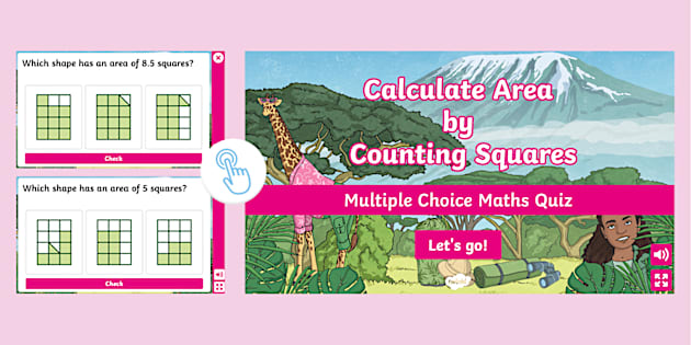 FREE! - 👉 Calculate Area by Counting Squares KS2 Multiple Choice Quiz