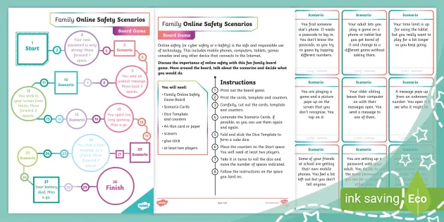 Cyber Safety Board Game: 3rd-5th Grade