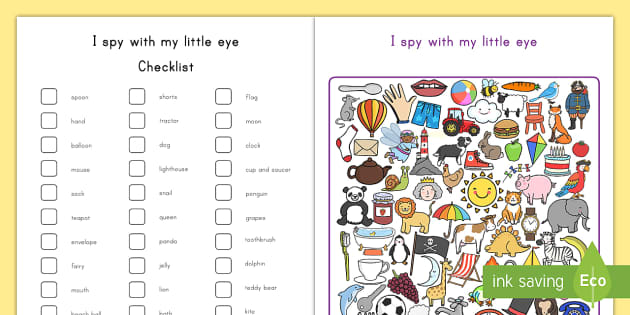 Eye Spy Worksheets Pdf Free Download