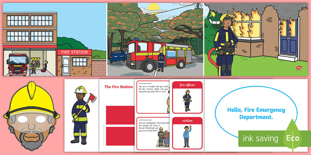 The Fire Station Aistear Role-Play Pack - Twinkl