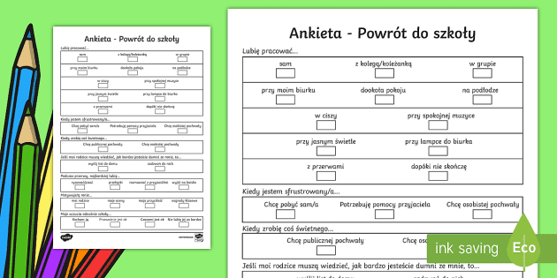 Ankieta Po Angielsku