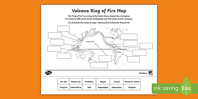 Monument Pidgin Anholdelse Volcano Ring of Fire Activity (Teacher-Made) - Twinkl