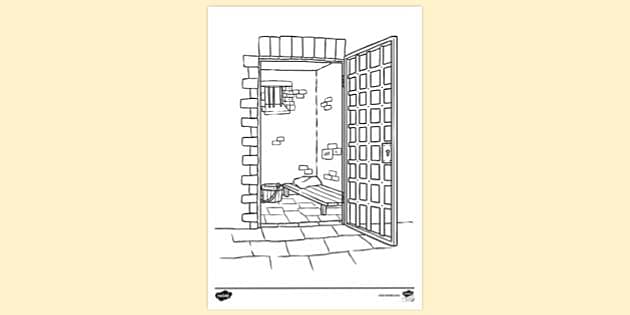 Jail Cell Background Colouring Sheet | Colouring Sheets