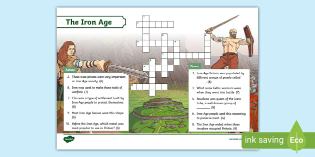 KS2 Iron Age Crossword (teacher made) Twinkl