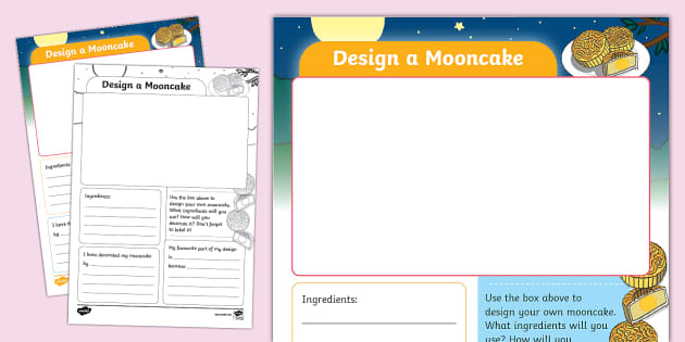 Design A Mooncake Worksheet (teacher Made) - Twinkl