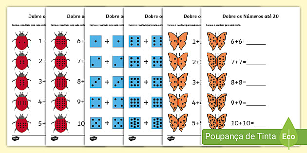 Atividade de matemática para 1 ano e 2 ano, Jogo