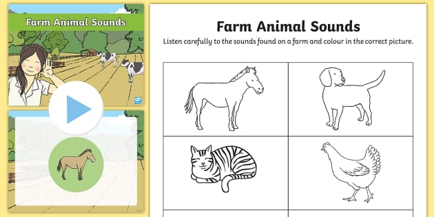 Farmyard Animal Sounds for Kids PPT | Teaching Resources