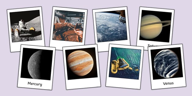 Space Instant Photo Style Display Images Pack (teacher made)