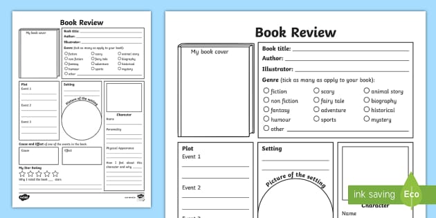book review writing paper