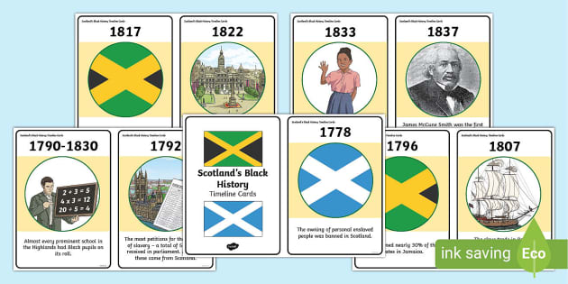 Scotland’s Black History Timeline Cards (teacher made)