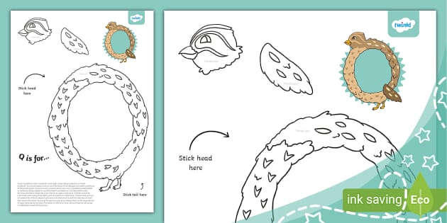 Make Your Own Alphabet Animals Craft Activity - Q - Twinkl