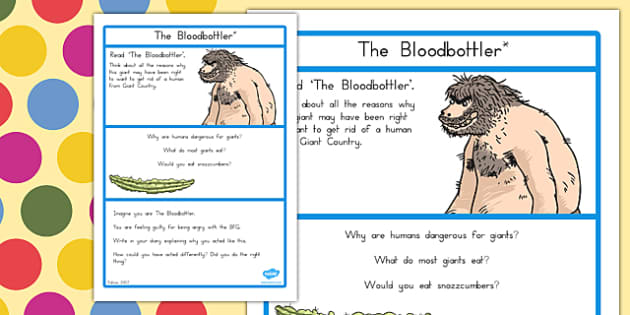 The Bloodbottler Challenge Activity to Support Teaching on The BFG