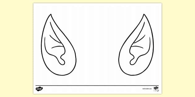 Elf Ears Coloring Page | Printable Festive Activity