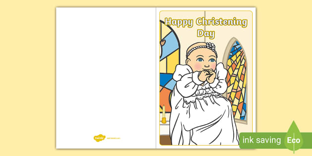 FREE! - Granddaughter Christening Card (teacher made)