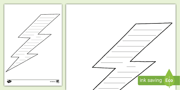 Lightning Bolt Writing Frame (Teacher-Made) - Twinkl
